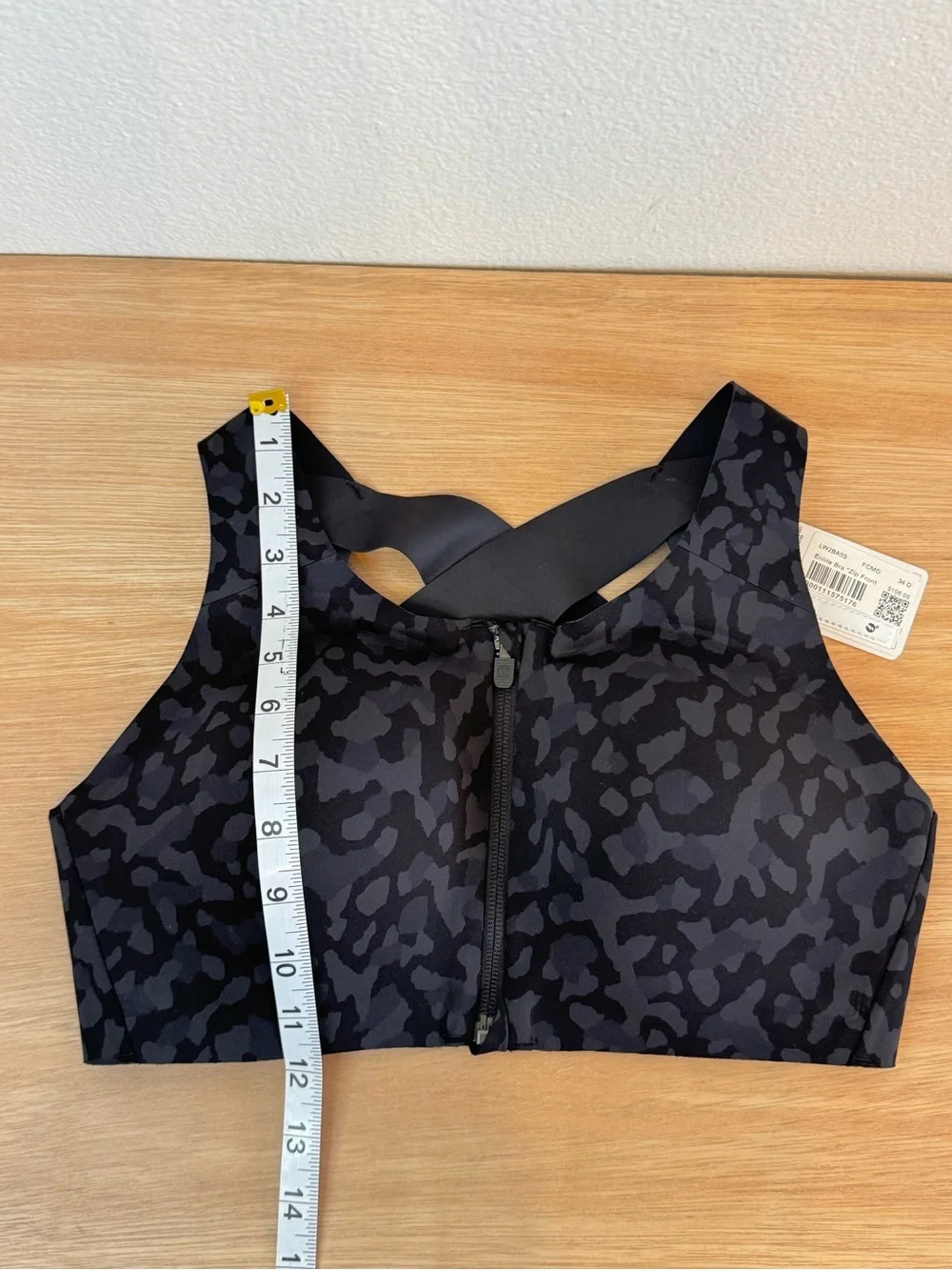 Lululemon Enlite Bra Zip Front Camo High Support 34D